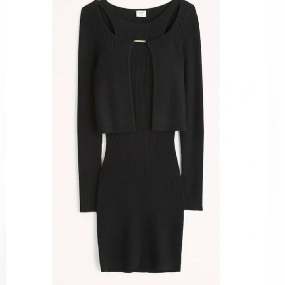 NWOT Abercrombie & Fitch Sweater Dress and Scuba Cardigan Set